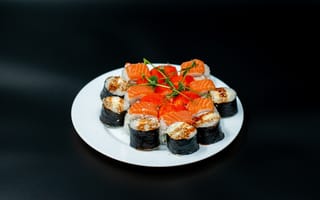 Картинка суши, ролы, тарелка