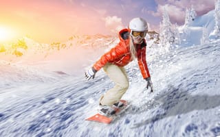 Картинка Snowboarding, Saint Moritz, Switzerland