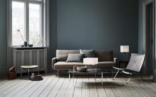 Картинка Scandinavian style living room interior, Table Lamp, Fritz Hansen Cross-Plex