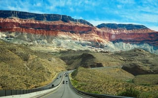Картинка горы, дорога, каньон