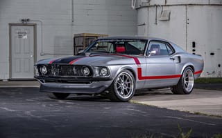 Картинка Mustang 1969, Ford Mustang, silver car, Tuning, vehicle, Car