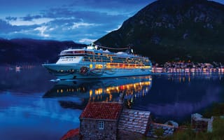 Картинка Norwegian Spirit, ship, Montenegro, Kotor