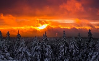 Картинка Зимний, закат