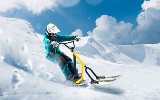 Картинка alpine ski resort, Snow Biking, speed