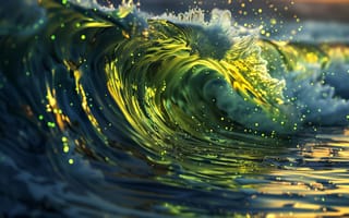 Картинка хвиля, океан, природа