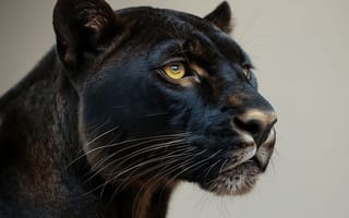 Картинка чёрная пантера, крупный план, золотые глаза, ма, животные в деталях, дикая природа, хищник и красота, портрет хищника, редкие кошки, дикие кошки, портрет природы, благородный профиль, природная грация, силуэт пантеры, пантера вблизи, экзотические животные