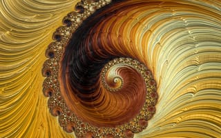 Картинка абстракция, узор, фрактал, золотой, красота, текстура, арт