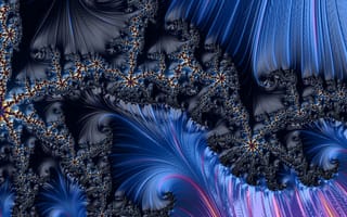 Картинка фрактал, абстракция, графика, синий, узор, текстура, арт