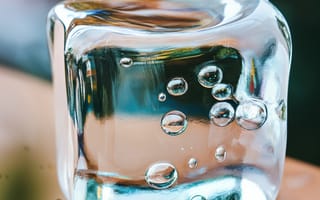 Картинка лед, вода, прозрачный, бubbles, стекло, декор, природа