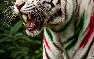 Картинка тигр, белый, животное, природа, дикая природа, грозный, красивый