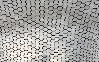 Картинка шестиугольники, металл, блики