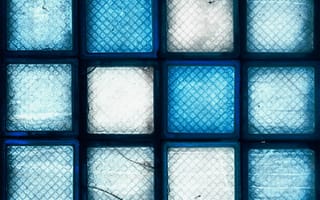 Картинка glass bricks, blue, colors