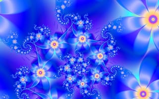 Картинка цветы, синий, лепестки