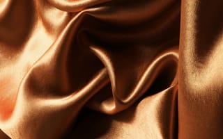 Картинка ткань, складки, текстура, золотая, коричневая, блеск