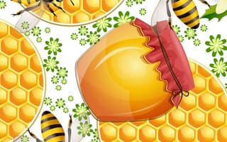 Картинка текстура, пчелы, texture, honey, bees, мед