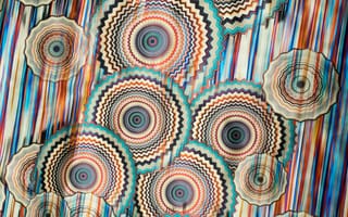 Картинка ткань, движение, шёлк, круги, гладкость, текстиль, линии, блеск, узор, цвета