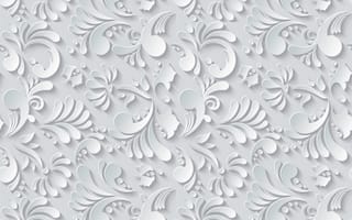 Картинка 3Д, листья, узор, объем