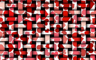 Картинка Текстура, сердечко, Графика, 3д, 3D, Полоски, сердца, Сердце, полосатый, серце, полосатая