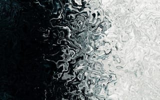 Картинка Абстракция, Разводы, Жидкость, Черный, Белый