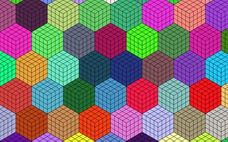 Картинка Текстуры, Разноцветный, Геометрический, Мозаика, Шестиугольники, Текстура