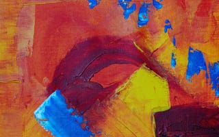 Картинка Разноцветный, Текстуры, Холст, Пятна, Краска, Рельеф