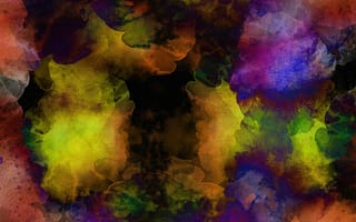 Картинка Абстракция, Разводы, Темный, Пятна, Текстура, Разноцветный