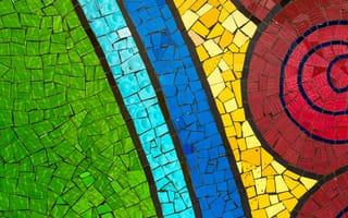 Картинка Узоры, Разноцветный, Мозаика, Текстуры, Стена, Детали