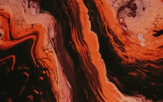 Картинка Абстракция, Разводы, Жидкость, Красный, Краска, Fluid Art, Полосы