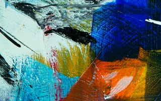 Картинка Абстракция, Разноцветный, Мазки, Краски, Холст