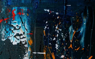 Картинка Текстура, Текстуры, Рельефный, Краска, Синий, Холст, Пятна