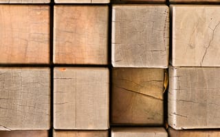 Картинка дерево, квадраты, серое, макро, старое