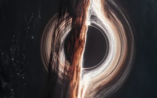 Картинка гигантская черная дыра, межзвездный, космос, червоточина, 5к