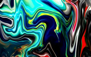 Картинка Абстрактные, Жидкость, Художественное произведение, paint brushes, графический дизайн, XEBELION, Живопись маслом, цифровое искусство, Иллюстрация, Жидкий