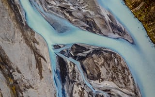 Картинка река, берега, вид сверху