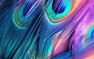 Картинка макро перо, переливающаяся абстракция, богато украшенный фон, ИИ искусство