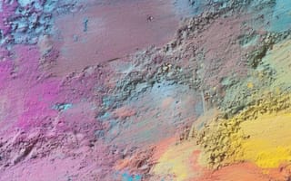 Картинка текстура, красочный, яркий, пудра, абстрактный, искусство, крупный план, разноцветный, Холи, фестиваль, пигмент, цвета радуги, ИИ искусство