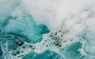Картинка воздушный океан, текстура голубой воды, морские волны, мыло, мраморный узор, абстрактный, природа, бирюзовый, морская поверхность, вид на море сверху, ИИ искусство