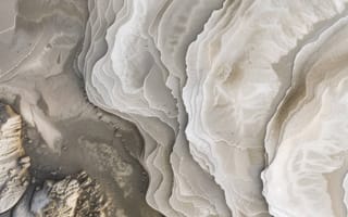 Картинка абстрактная антенна, нейтральный цвет пейзажа, минималистское искусство земли, Воздушные узоры текстуры, безмятежное абстрактное фото, нейтральный дизайн палитры, тезисы о мире природы, ИИ искусство