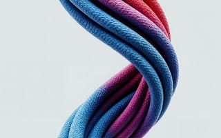 Картинка веревка, нитка, виток, абстрактные, абстракция, рендеринг, дизайн, объем, макро