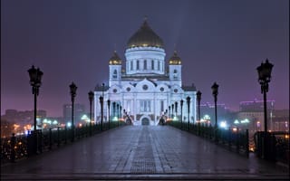 Картинка москва, юрий дегтярёв, патриарший мост, собор христа спасителя