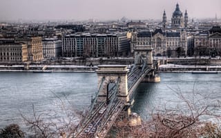 Картинка мост, венгрия, чейн-бридж, будапешт