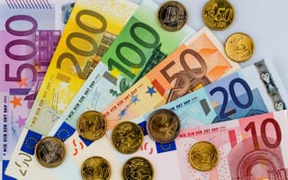 Картинка деньги, евро, монеты, купюры