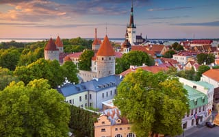Картинка панорама, дома, таллинн, эстония