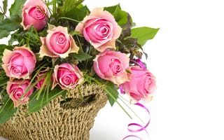 Обои розы, color, розовые, букет, pink, roses