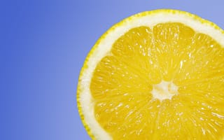 Картинка фрукты, долька, лимон, цитрус
