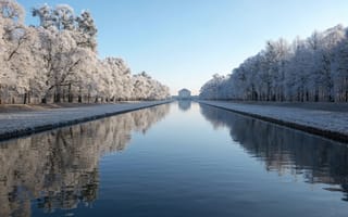 Картинка winter, münchen, symmetrie, architecture