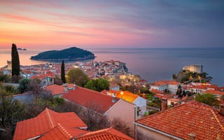 Картинка море, адриатическое море, панорама, здания, остров, дубровник, дома, хорватия, adriatic sea