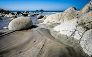 Обои скалы, берег, камни, пейзаж, море