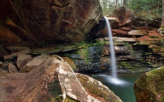 Картинка скалы, jackson county park, кентукки, сша, водопад, камни