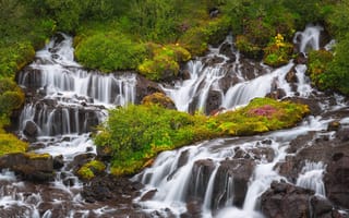 Картинка исландия, каскад, водопады